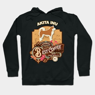 Akita Inu Best Coffee - Dog Owner Coffee Lover Gifts Hoodie